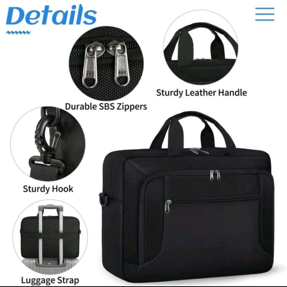 Black Men's Laptop Bag